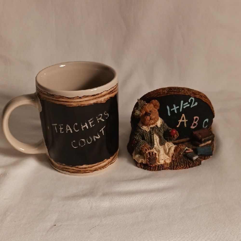 Boyds Bears Teacher's Mug and Coaster Set 2003